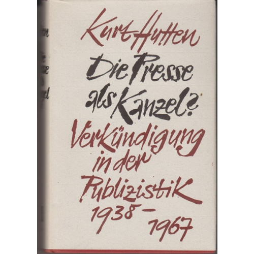 Die Presse als Kanzel? (177j)