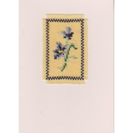 Faltkarte bestickt mit Blume A1,3 