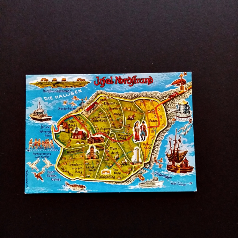 Ansichtskarte-Nordseeinsel-Nordstrand-
