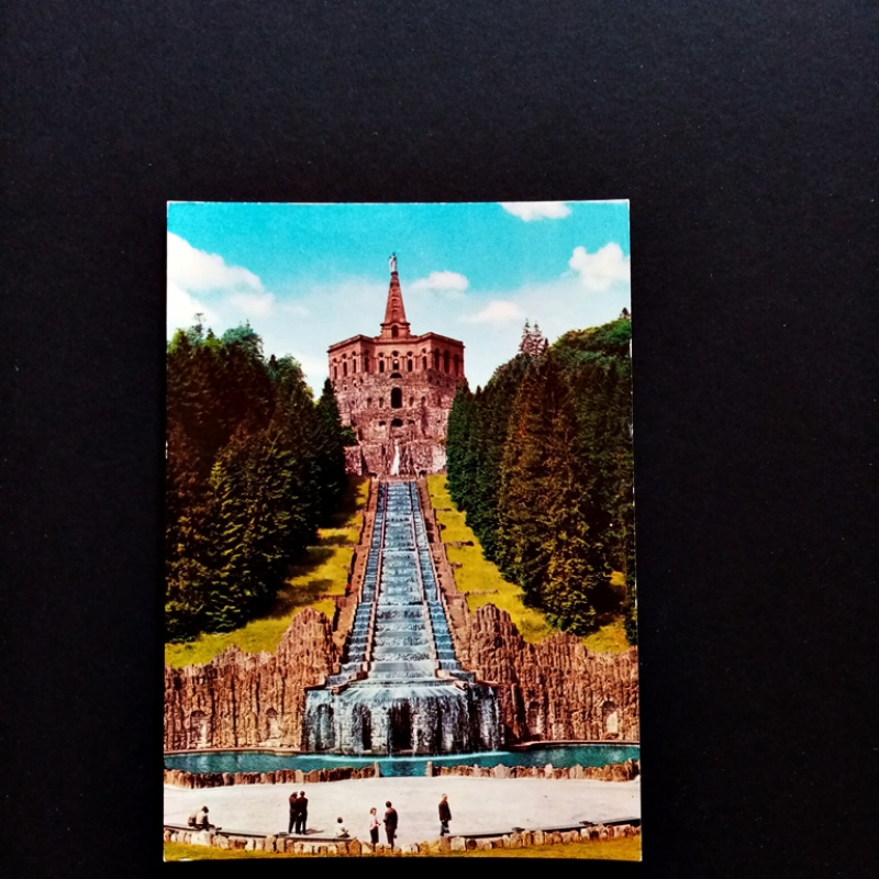Ansichtskarte-Kassel-Wilhelmshöhe-Herkules mit Kaskaden.