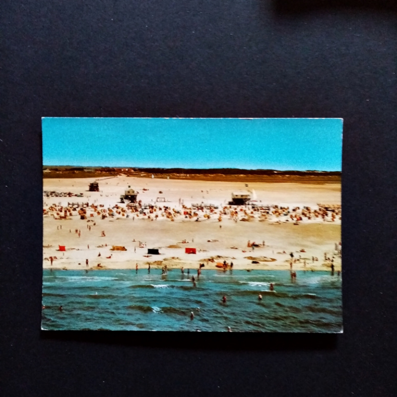Ansichtskarte-St. Peter-Ording. Badeleben am Strand.