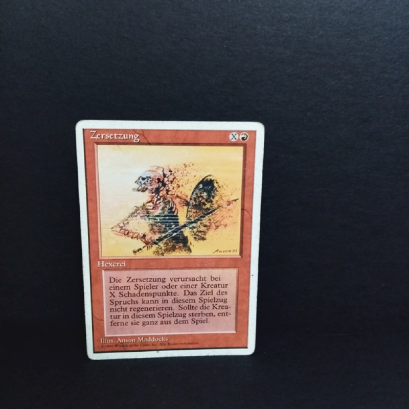 Magic The Gathering-Sammelkarte-Zersetzung .