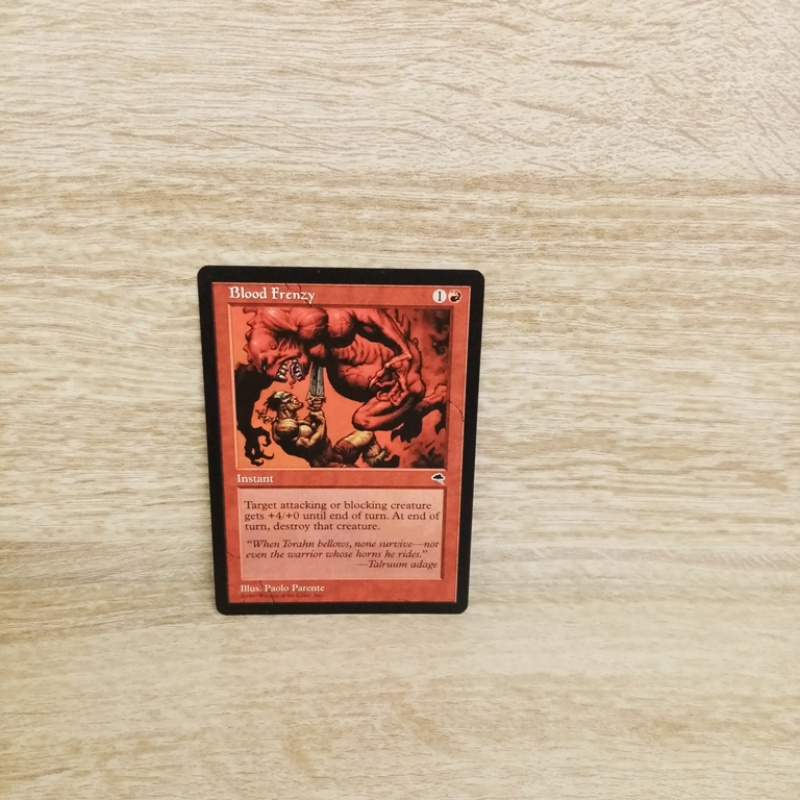 Magic The Gathering Sammelkarte. Blood Frenzy