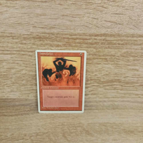 Magic The Gathering Sammelkarte. Immolation,