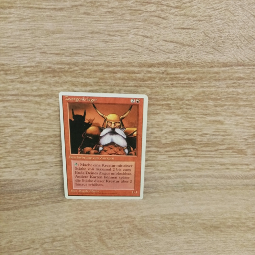 Magic The Gathering Sammelkarte. Zwergenkrieger.