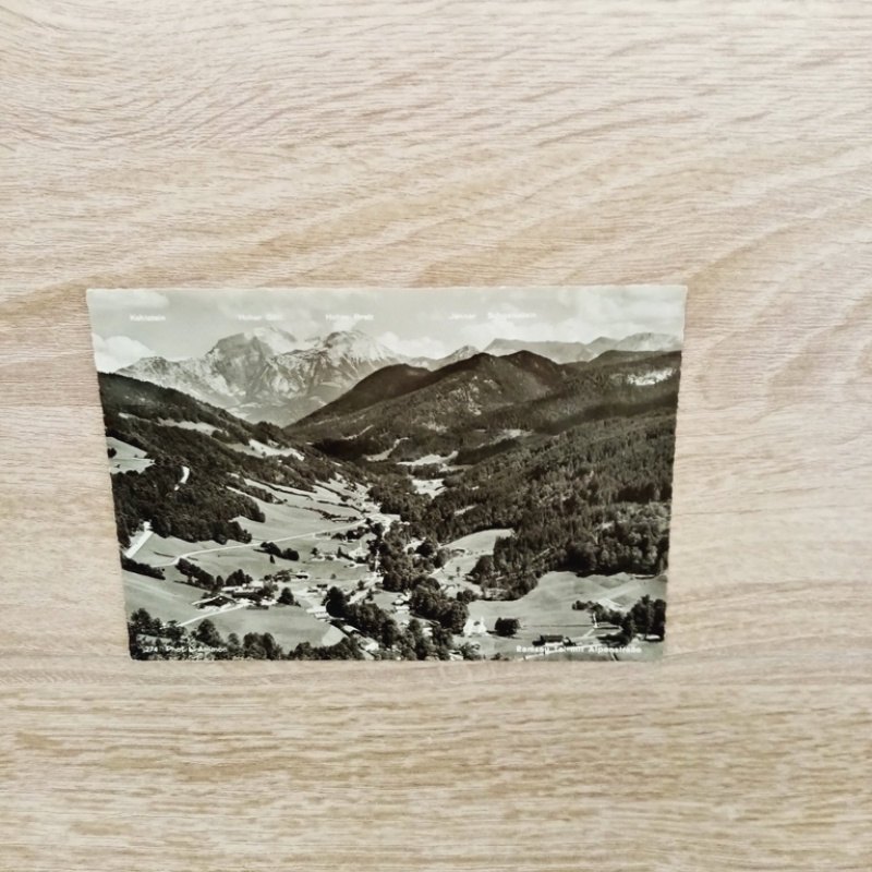 Ansichtskarte-Ramsau Tal mit Alpenstraße.