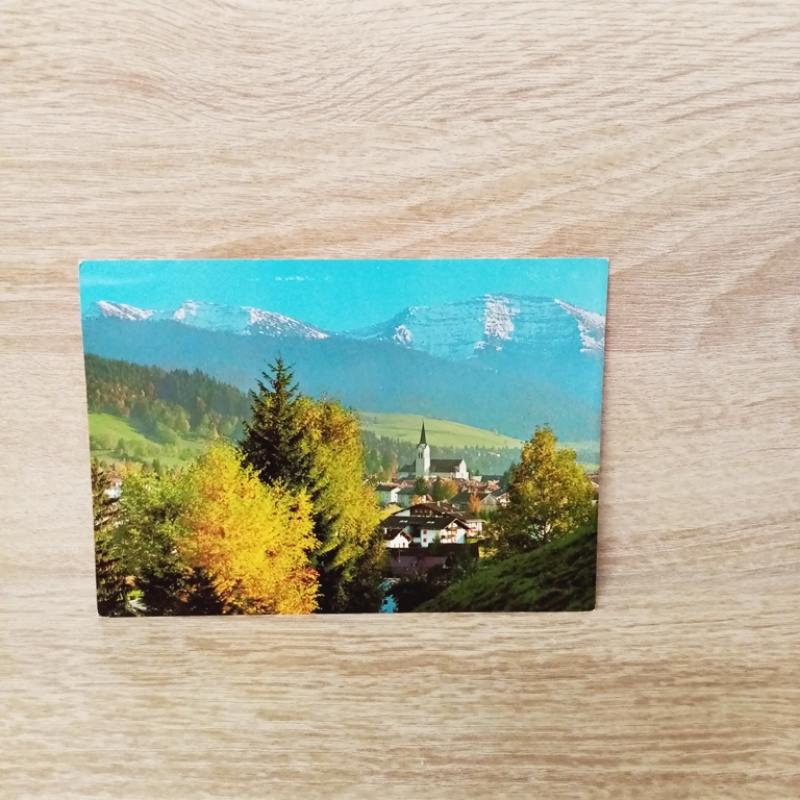 Ansichtskarte- Oberstaufen mit Rindalphorn.