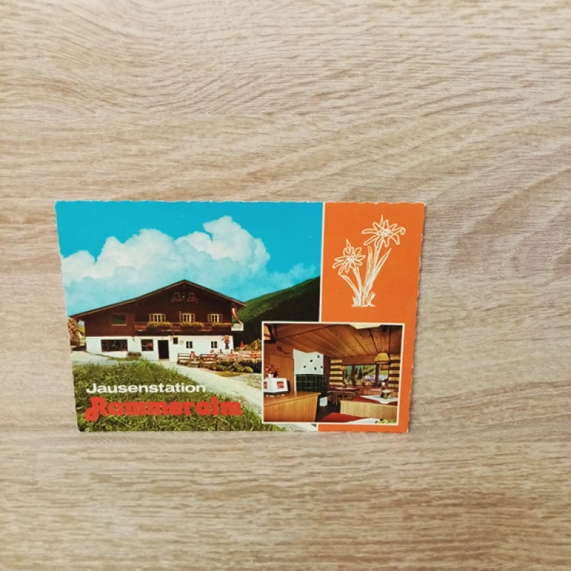 Ansichtskarte-Jausenstation Rammern-Saalbach.