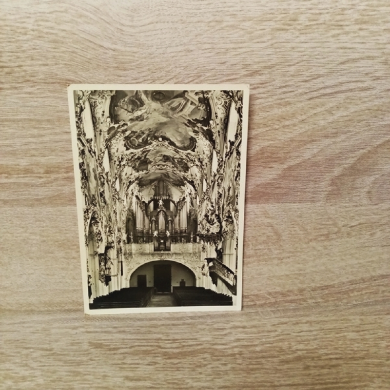 Ansichtskarte-Kirche Rottenbuch-gegen Orgel.
