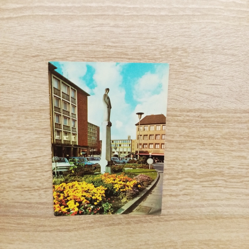 Ak-371-Düren / Rhld. Mariensäule am Marktplatz.