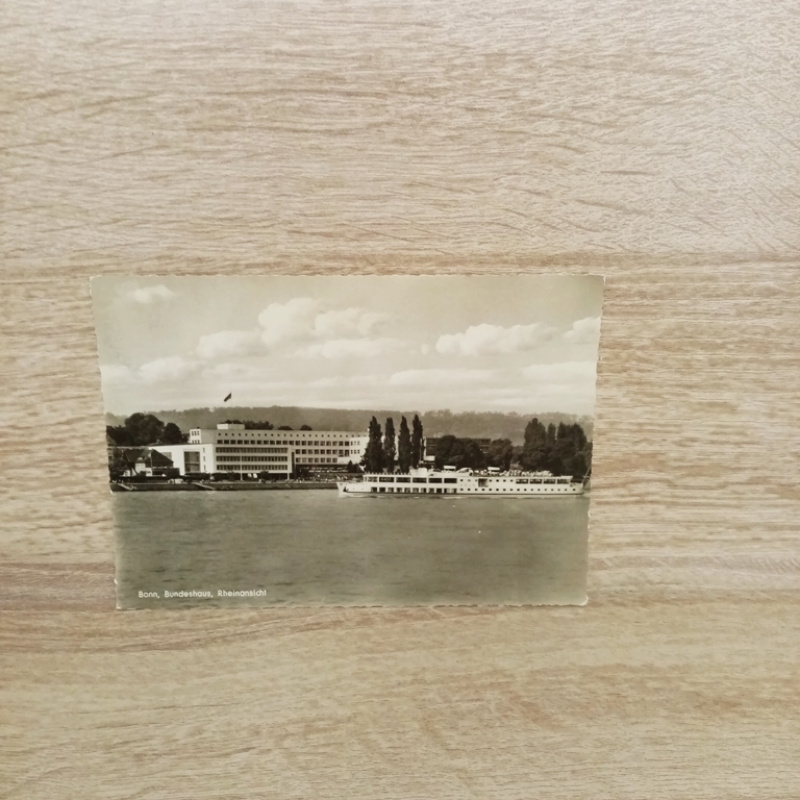 Ak-268-Bonn am Rhein- Bundeshaus, Rheinansicht.