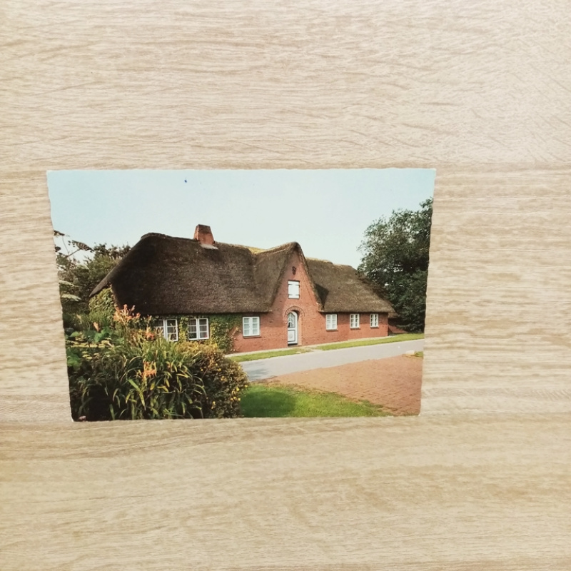 AK-224-Nordsee-Insel Föhr-Oldsum mit Friesenhaus.