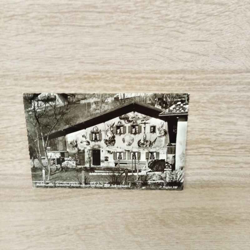 Ak-638-Mittenwald. Bemaltes Bauernhaus.