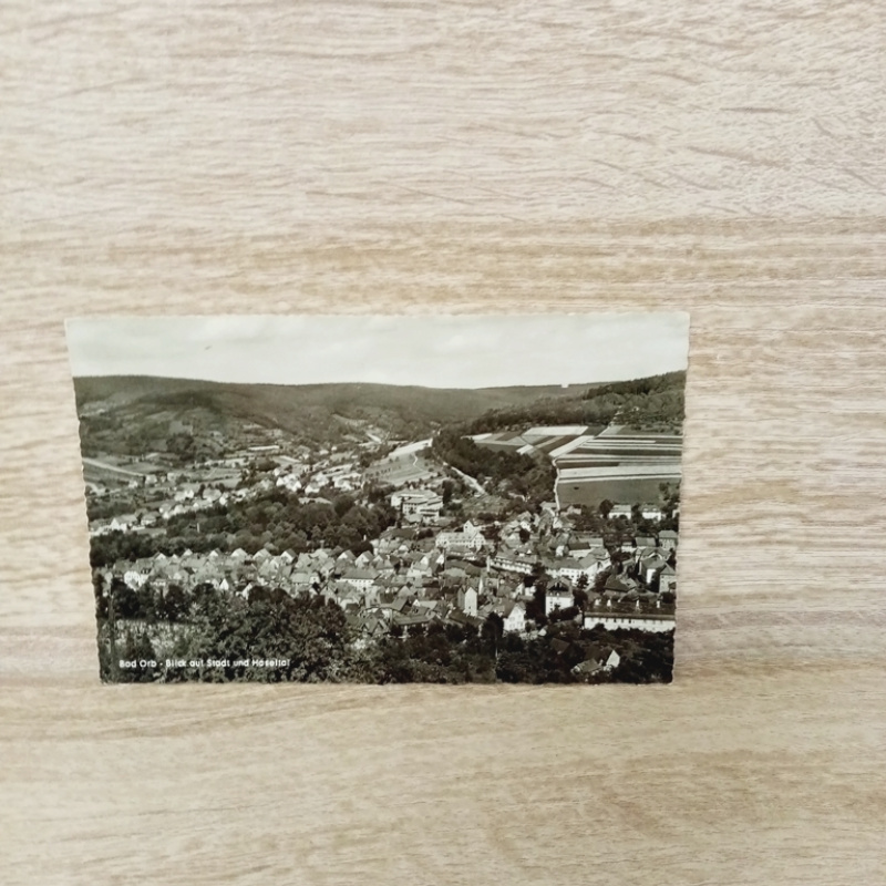 Ak-659-Bad Orb. Blick auf Stadt und Haseltal.