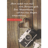 Spruchkarte Man sieht nur … (K6)