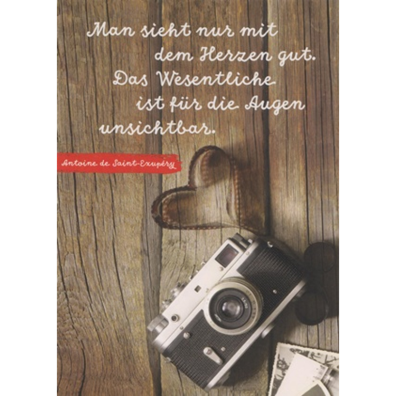 Spruchkarte Man sieht nur … (K6)