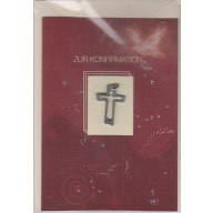 Geschenkkarte - Zur Konfirmation - mit Anhängekreuz KLEIN
