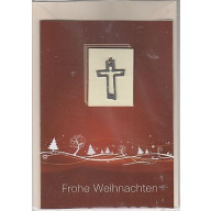 Geschenkkarte - Frohe Weihnachten - mit Anhängekreuz KLEIN