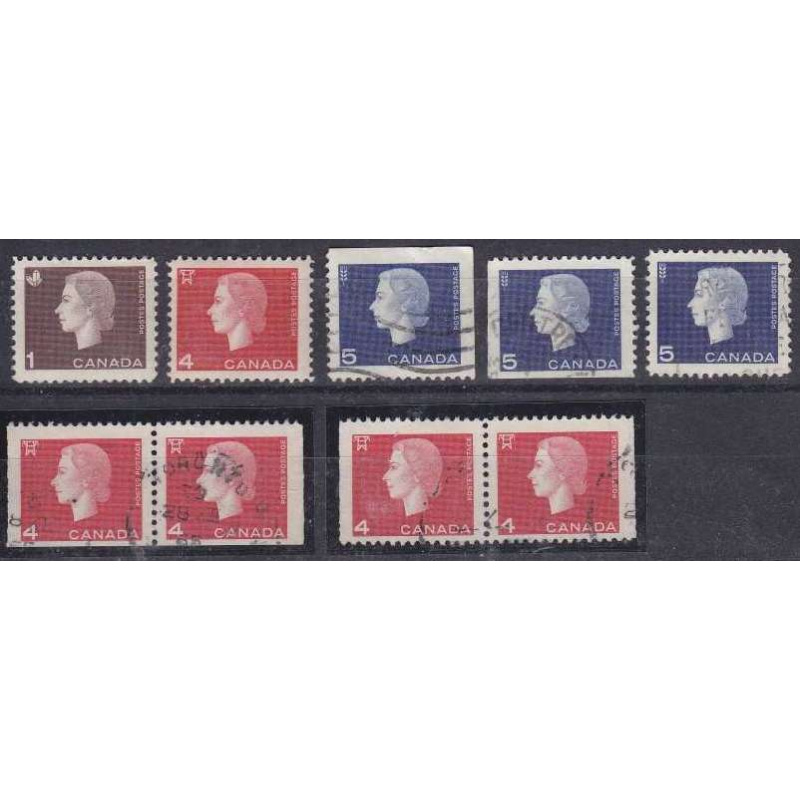 KANADA CANADA [Lot] 01 ( O/used ) div Zähnungen, Paare