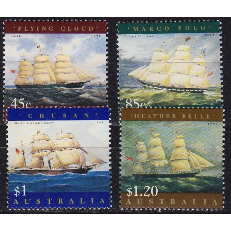 AUSTRALIEN AUSTRALIA [1998] MiNr 1677-80 ( **/mnh ) Schiffe