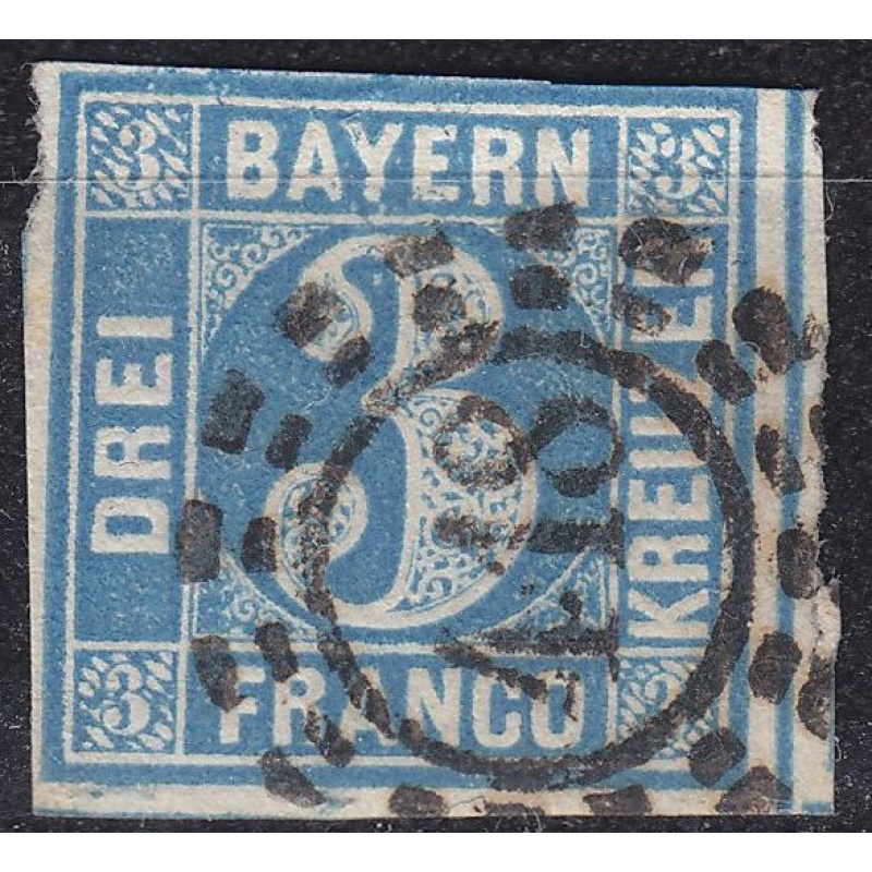 GERMANY Bayern Bavaria [1850] MiNr 0002 II ( O/used ) [09]