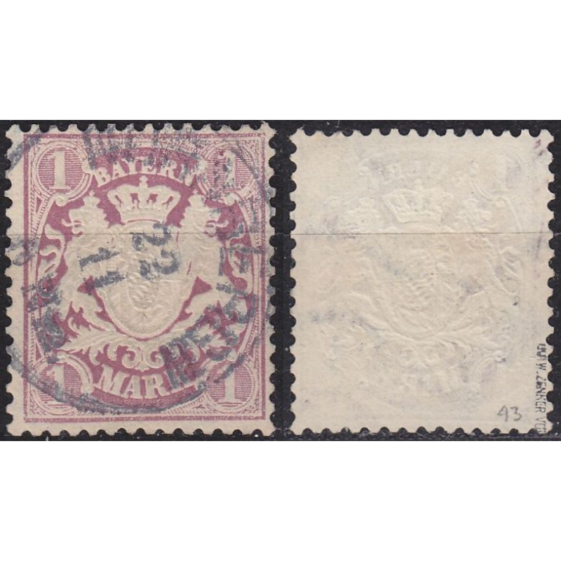 GERMANY Bayern Bavaria [1876] MiNr 0043 ( O/used ) [01]