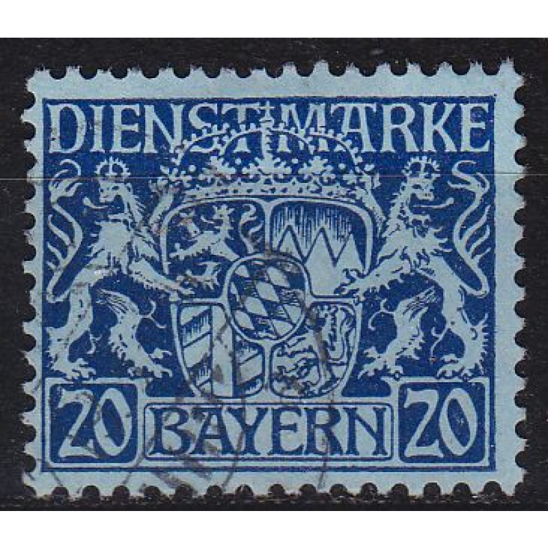 GERMANY Bayern Bavaria [Dienst] MiNr 0020 v ( O/used )