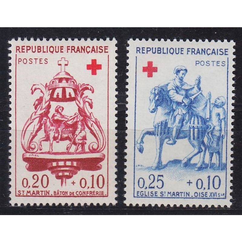 FRANKREICH FRANCE [1960] MiNr 1329-30 ( */mh ) Rotes Kreuz