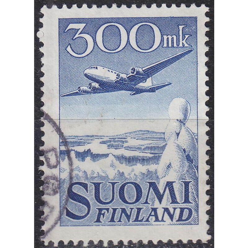 FINNLAND FINLAND SUOMI [1950] MiNr 0384 ( O/used ) Flugzeug