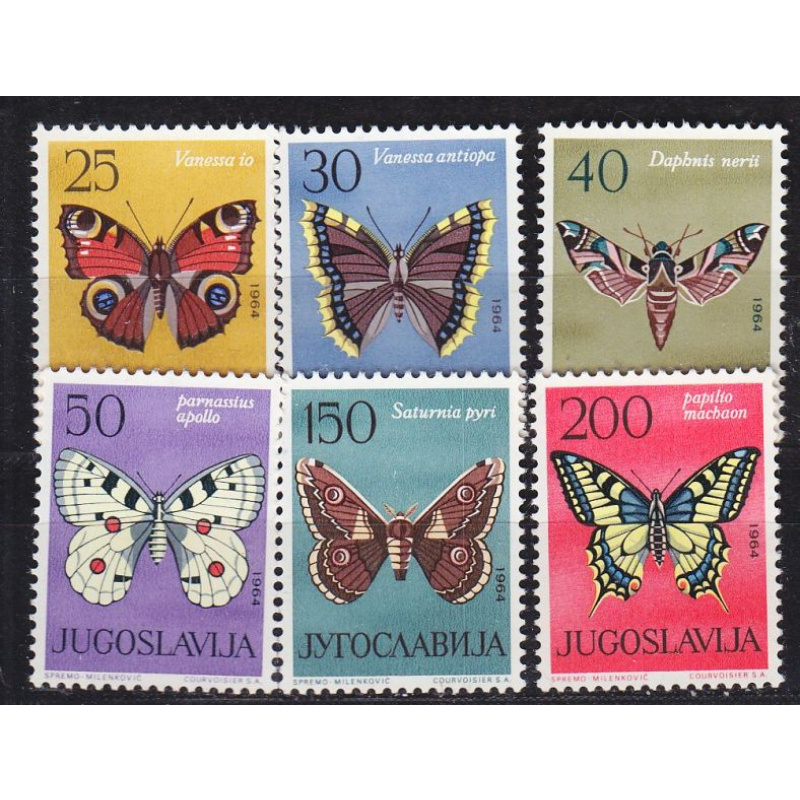 JUGOSLAVIA [1964] MiNr 1069-74 ( **/mnh ) Schmetterlinge