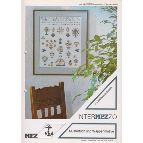 Kreuzstichvorlage Mustertuch und Wappenmotive (125TW)