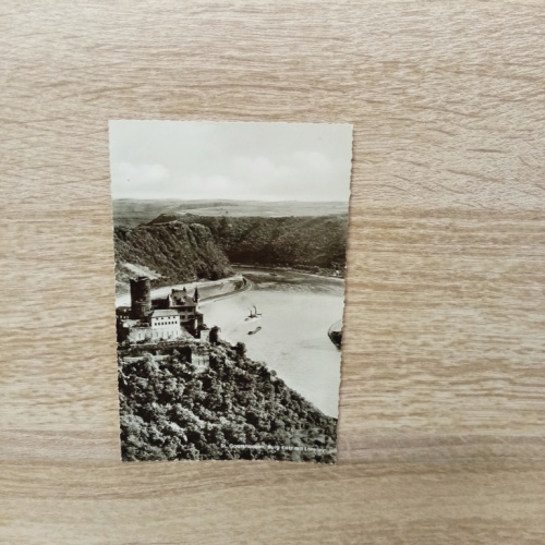 Ak-675-St. Goarshausen, Burg Katz mit Loreley.